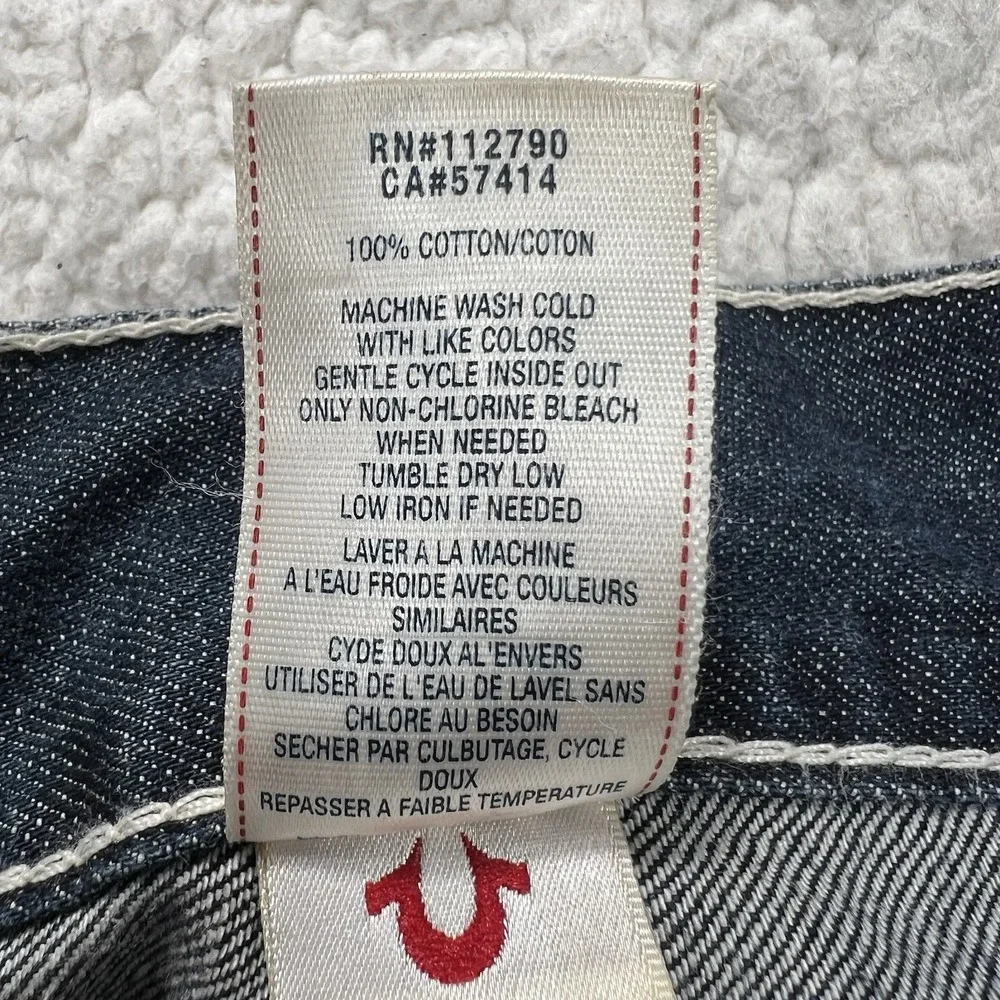True Religion Jeans Men's 33 (Actual 35x33.5) Lonestar Straight Flap Pocket Y2K